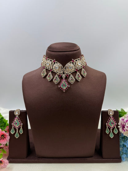 Mohini Moissanite Choker Necklace Set