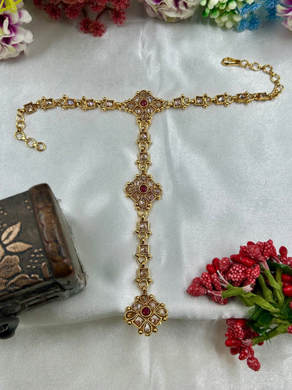 Ruchita Traditional Gold Hath Panja (One Pis)