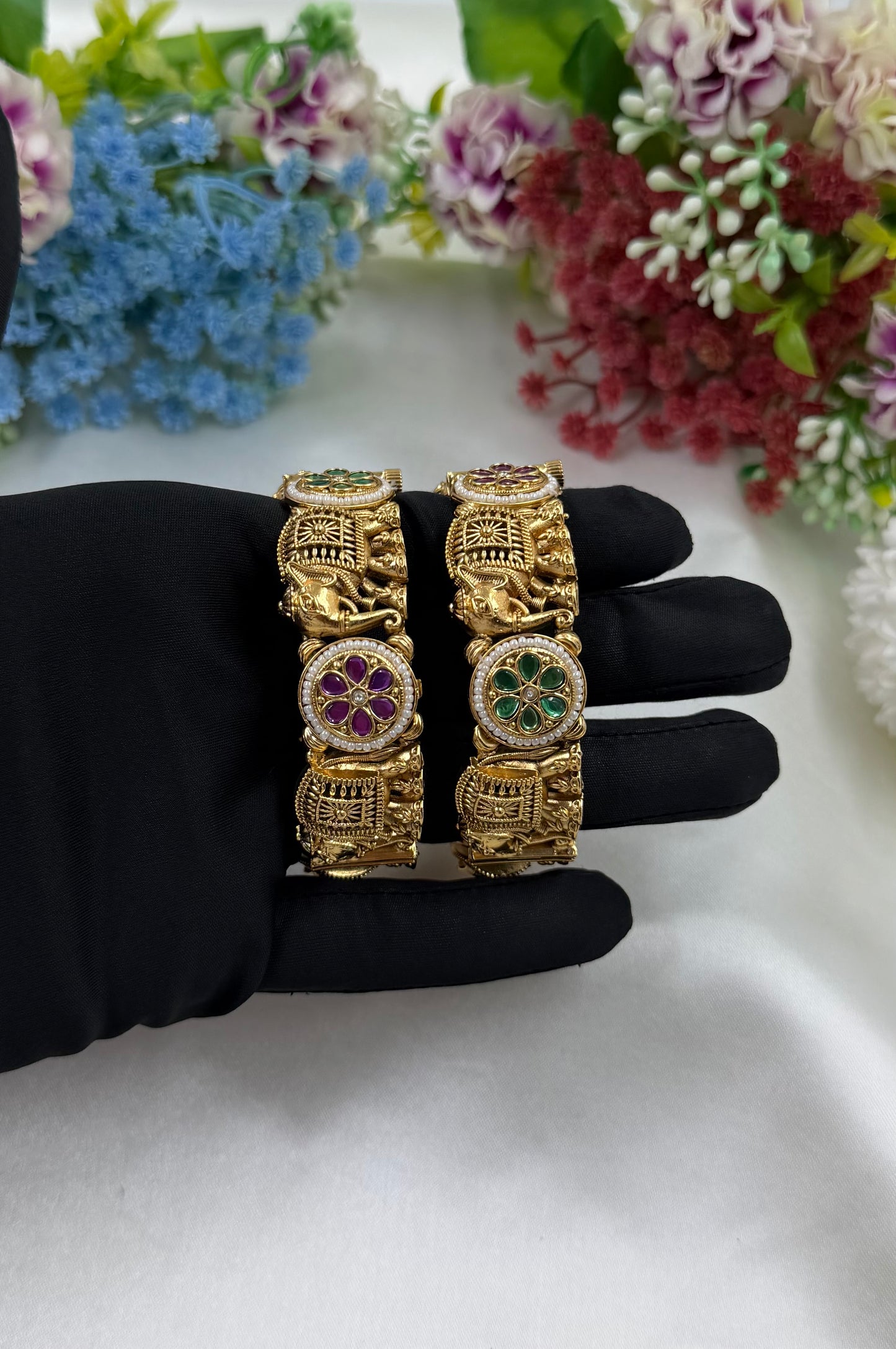 Gitanjali Heritage Temple Bangles (Openable)