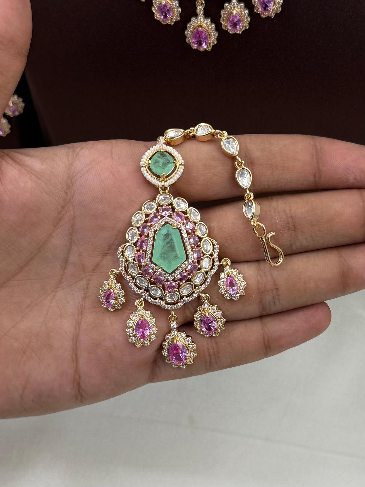 Mayra Moissanite Necklace Set