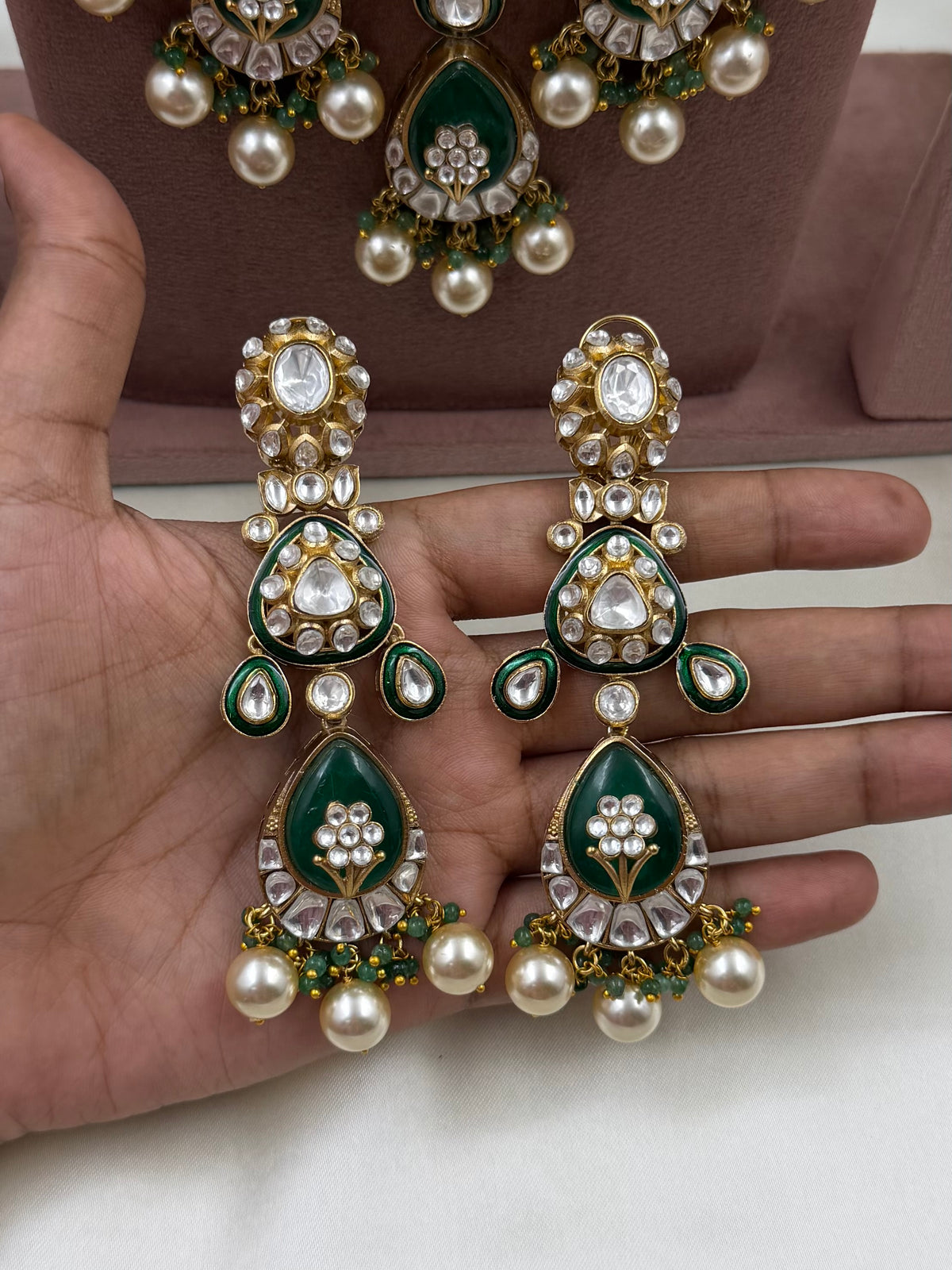 Trishala Maharani Polki Long Necklace Set
