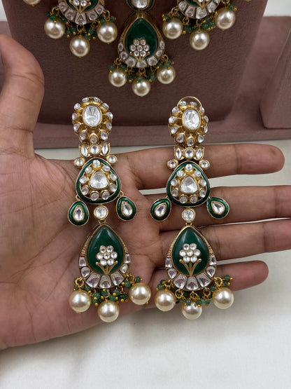 Trishala Maharani Polki Long Necklace Set