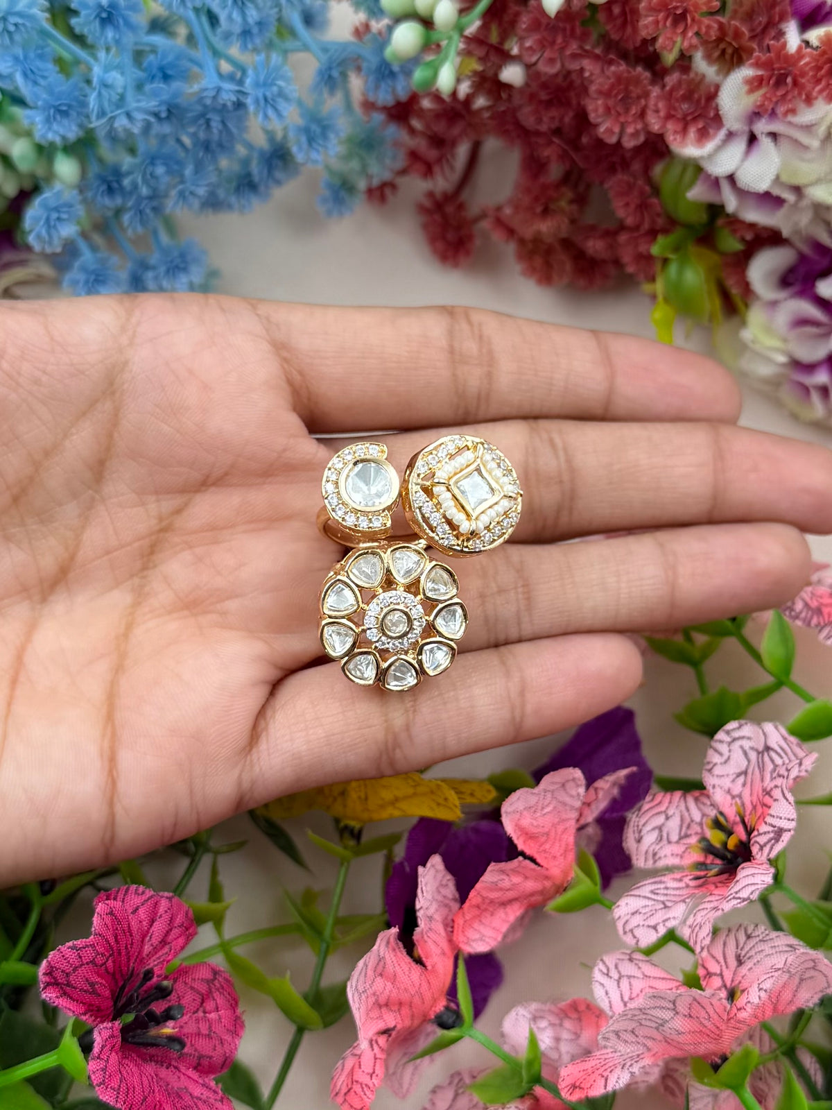Swati Moissanite Ring (Adjustable)