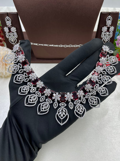 Hamsa American Diamond Necklace