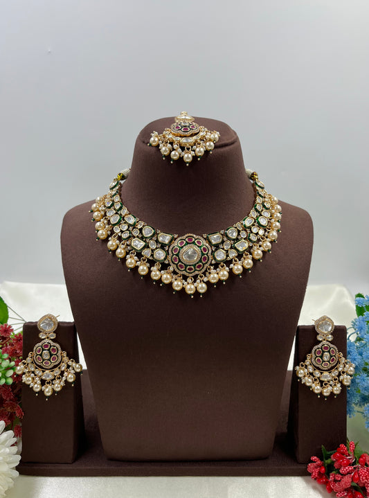 Brinda Moissanite Premium Necklace