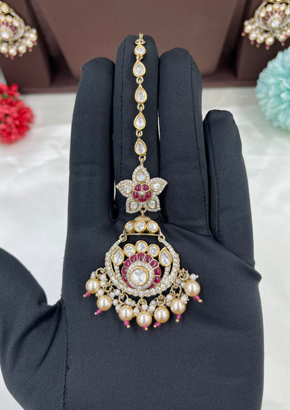 Regal Moissanite Kundan Necklace