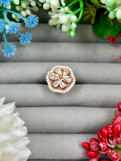 Nat Premium Moissanite Kundan Fingering