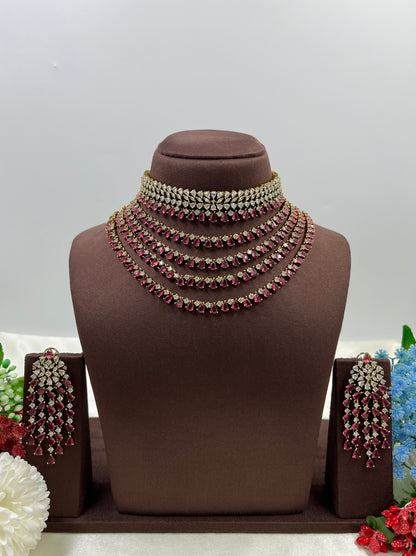 Suhani Victorian American Dimond Premium Necklace