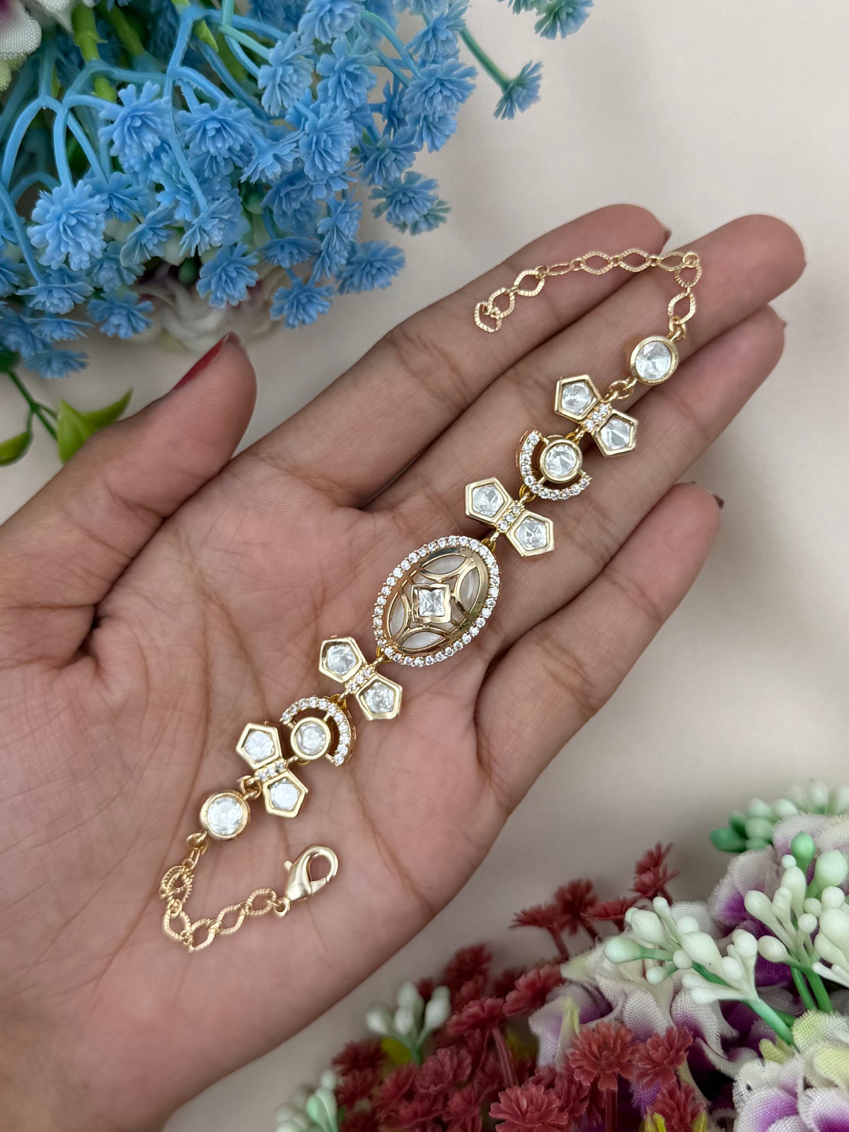Rubina Moissanite Bracelet (Adjustable)