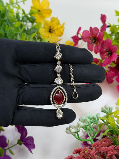 Priya Victorian Moissanite Mang Tika