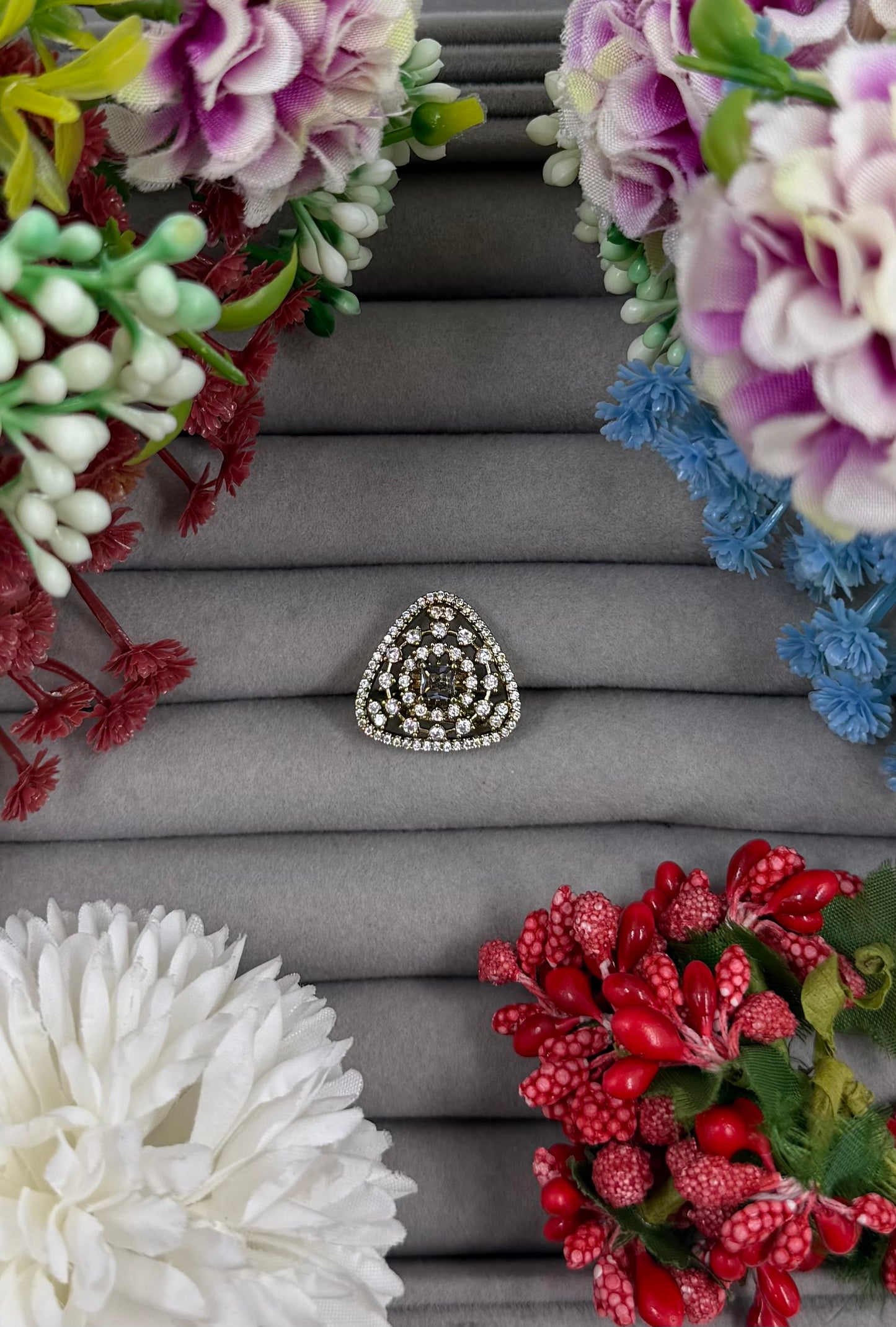 Zarna Victorian American Diamond Ring (Adjustable)