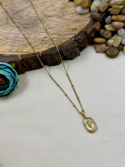 Flower Design Gold Chain