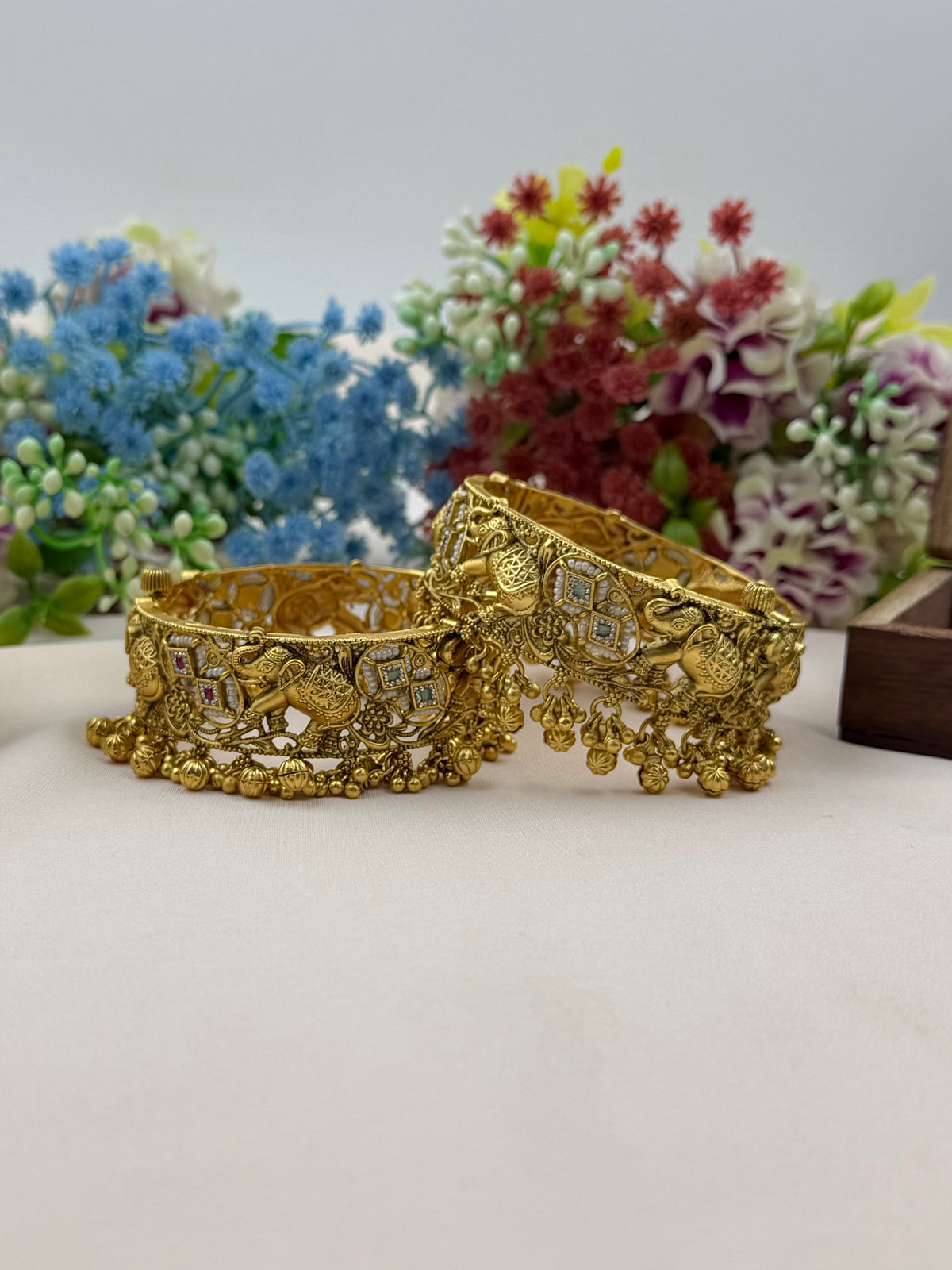 Sushmita South Temple Bangles (Openable)