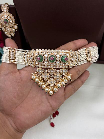 Prachi Moissanite Choker Set