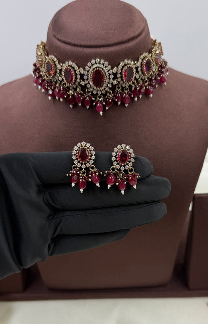 Mukta Premium Victorian Choker Necklace Set