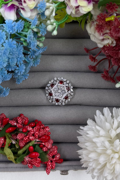 Sabrina American Diamond Ring (Adjustable)