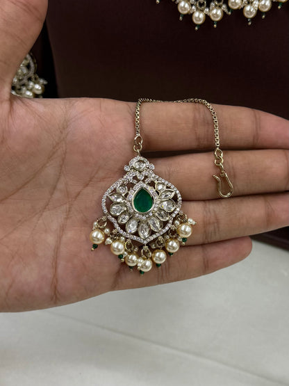 Prapti Premium Moissanite Victorian Choker Set