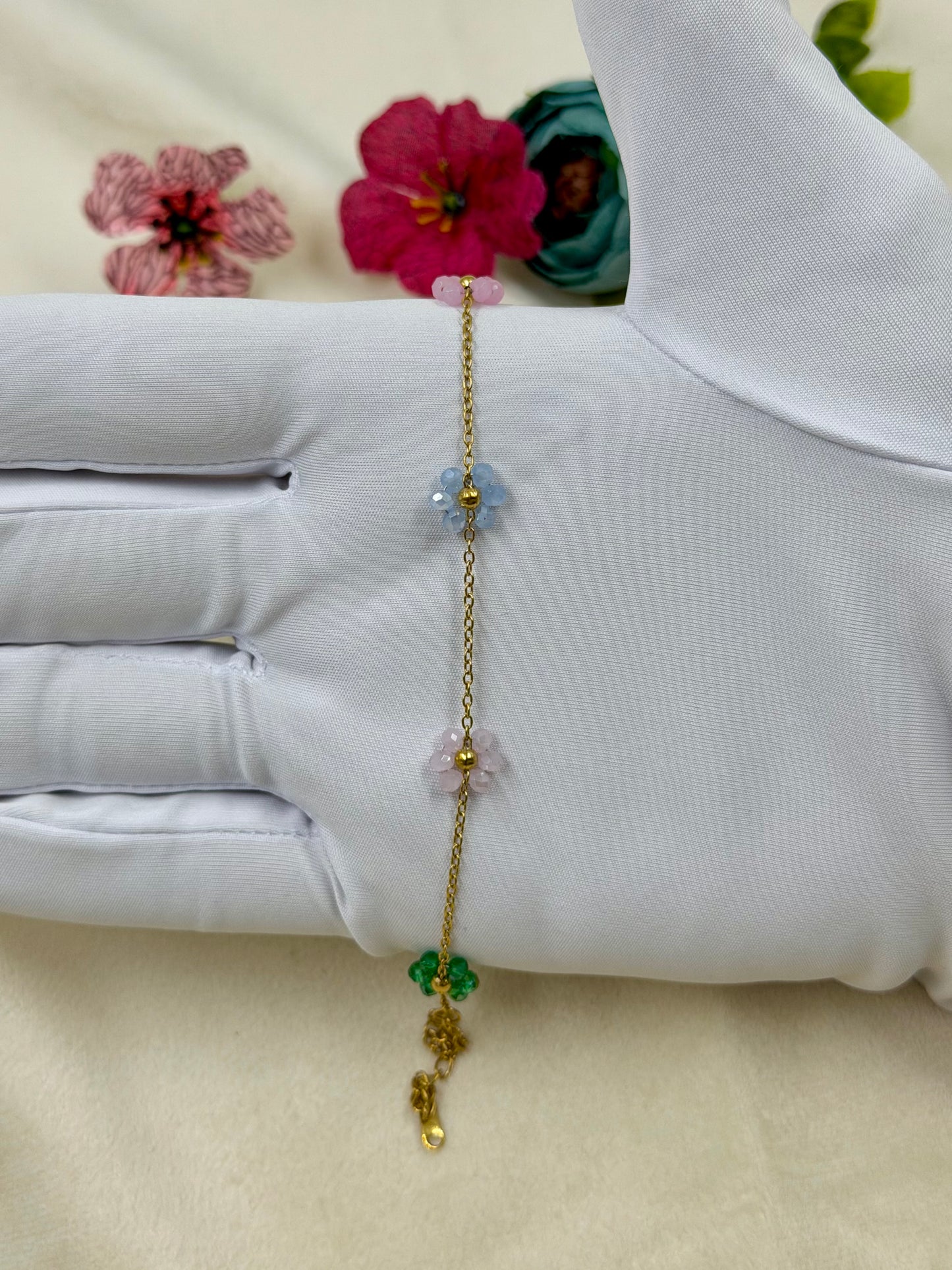 Anjali Anti-Tarnish Stainless Steel Bracelet (Adjustable)