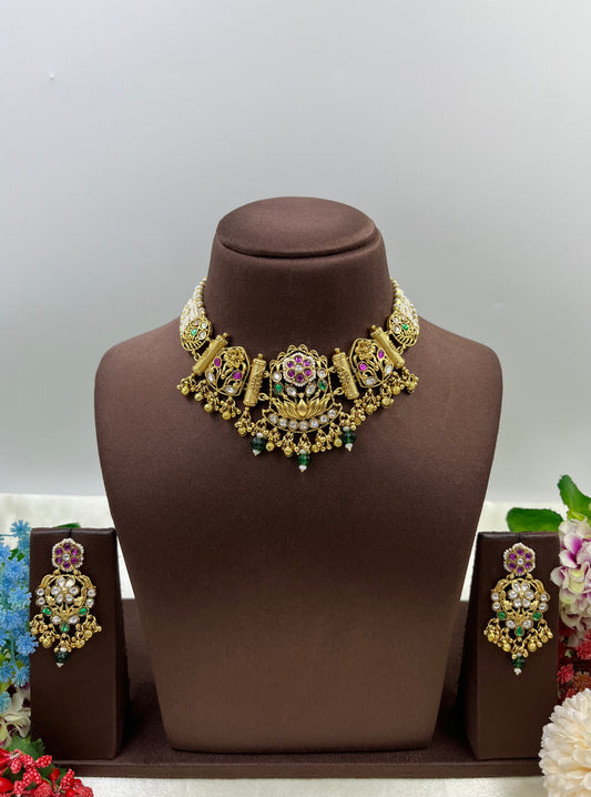 Aasma Heritage Antique Gold Necklace