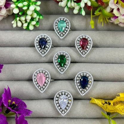 Payal American Diamond Ring (Adjustable)