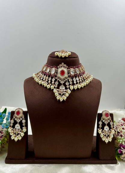 Preeti Moissanite Premium Necklace Set