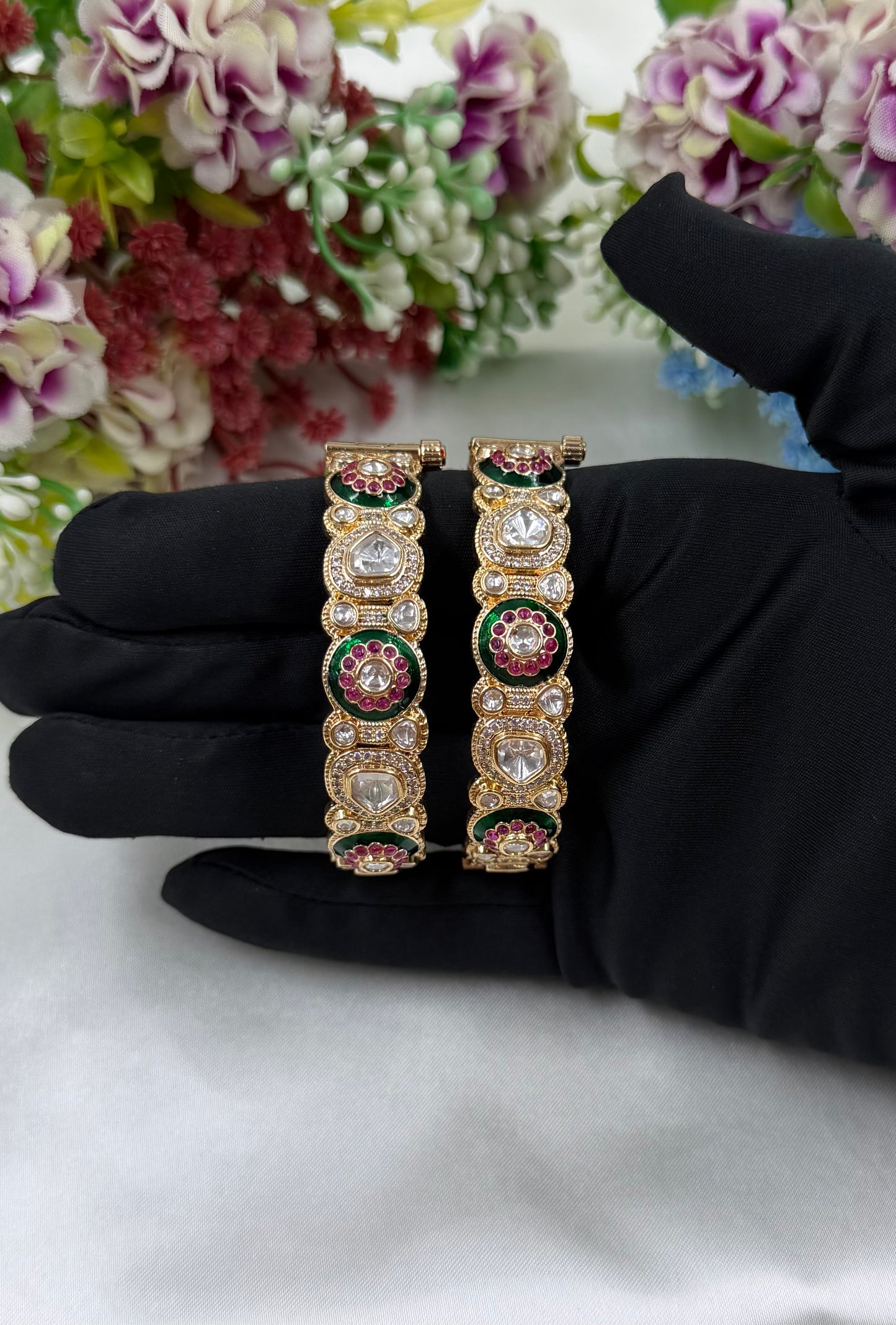 Nirmala Moissanite Bangles (Openable)