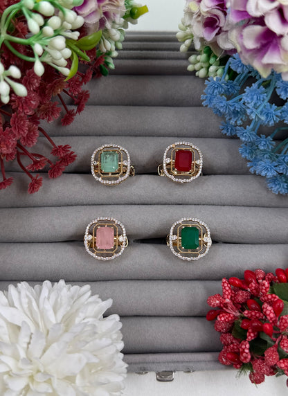 Aaratrika American Diamond Ring (Adjustable)