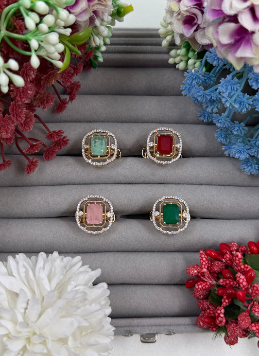 Aaratrika American Diamond Ring (Adjustable)