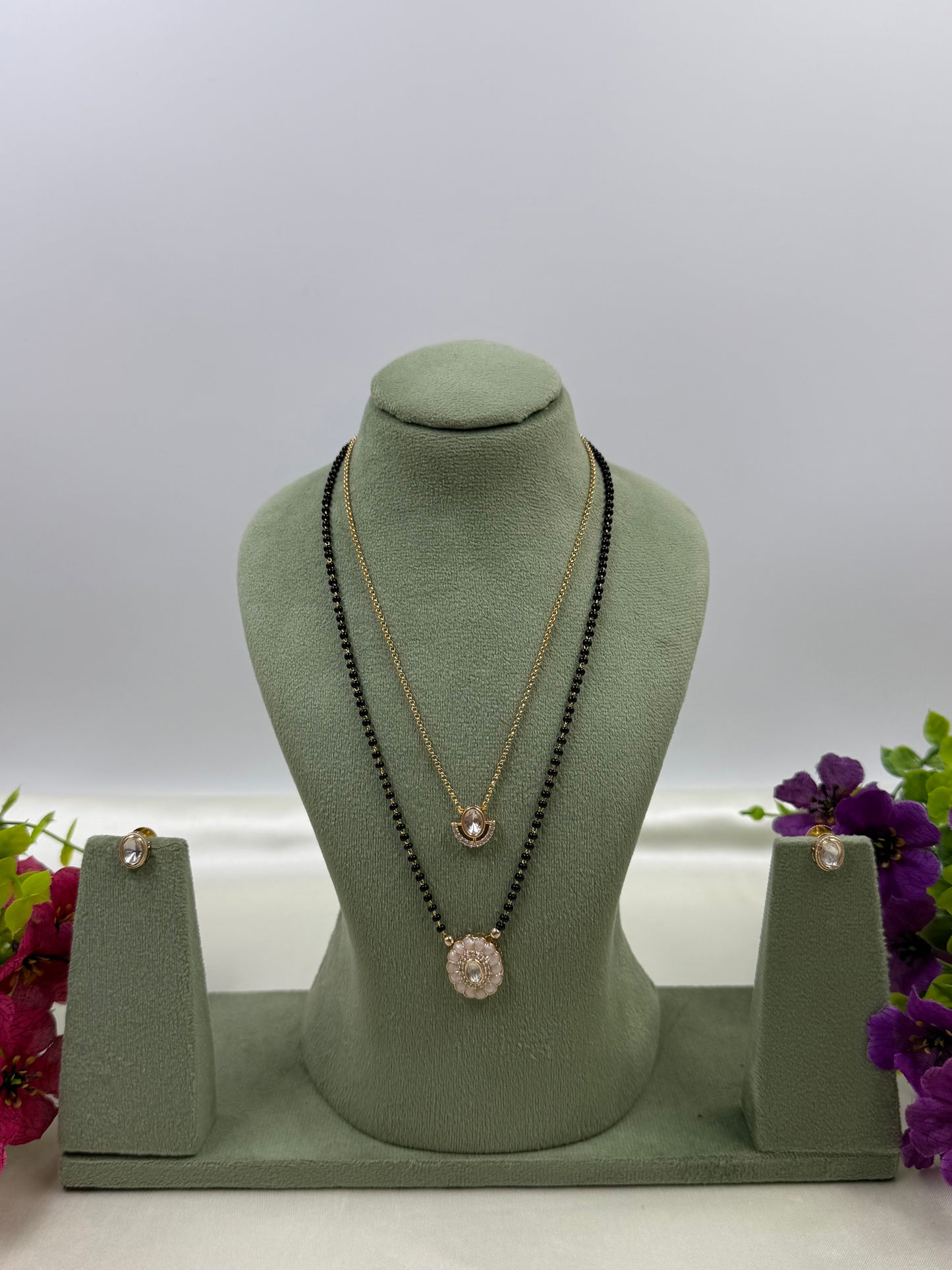 Black Beaded Double Layer Mangalsutra