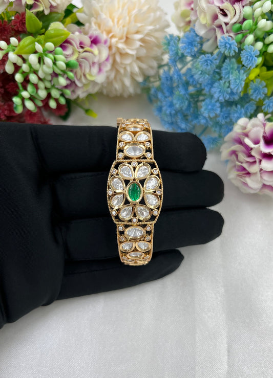 Renu Moissanite Kundan bracelet (Openable)