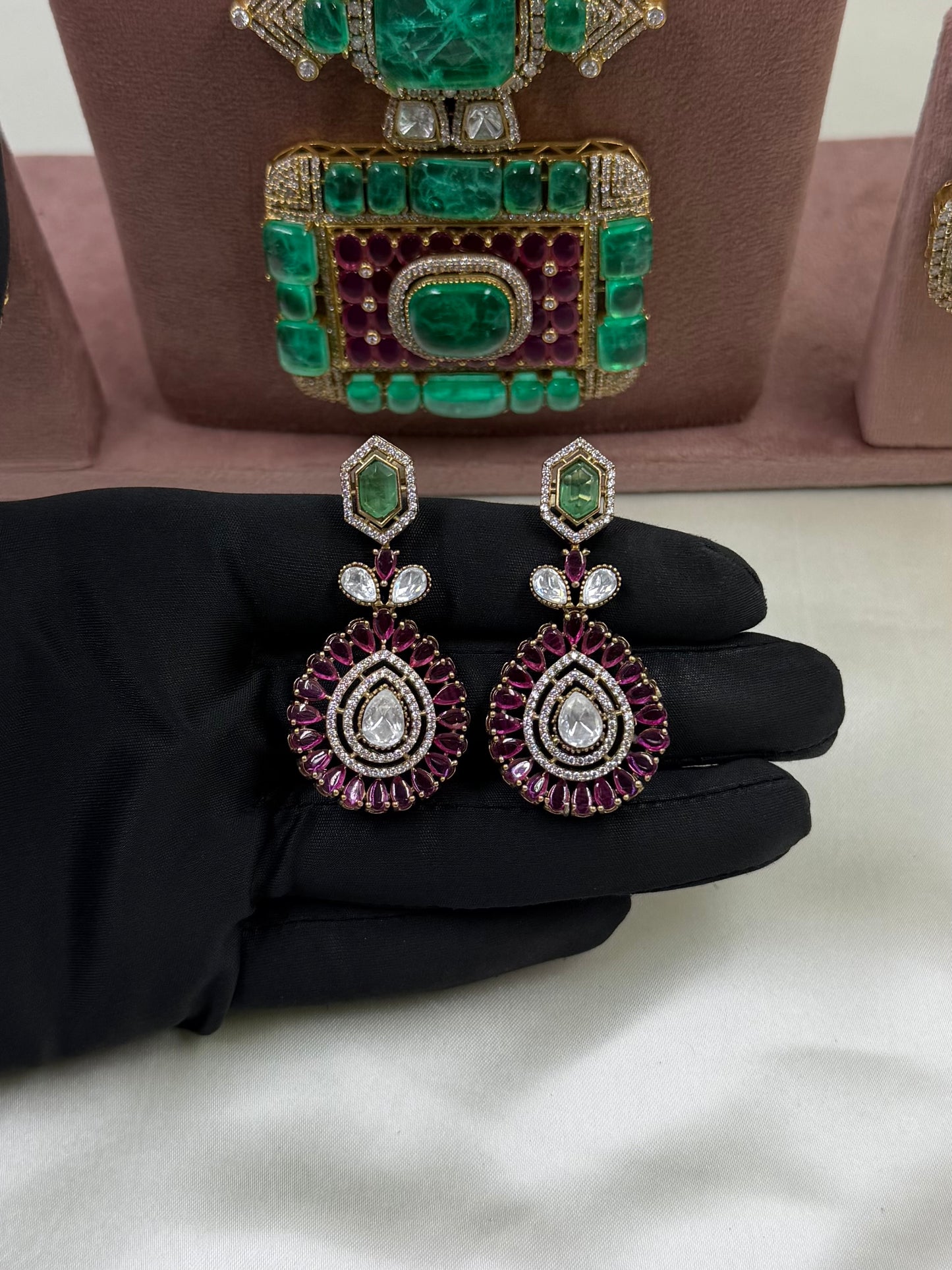 Mallika Royal Jaipuri Kundan Combo Set