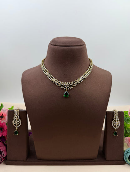 Kareena Victorian American Diamond Delicate Necklace