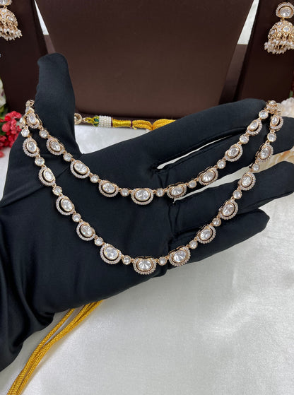 Hiya Dual laring Moissanite Necklace