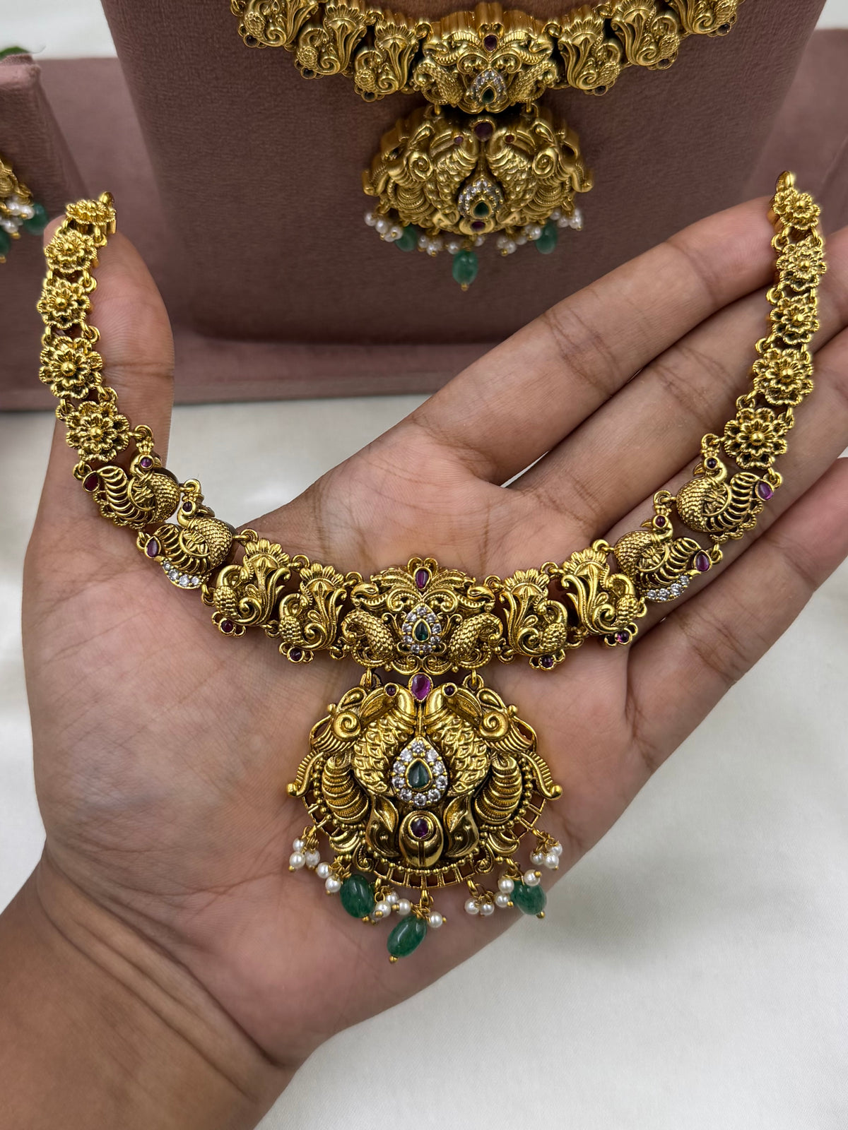 Siddhika South Traditional Combo Necklace Set