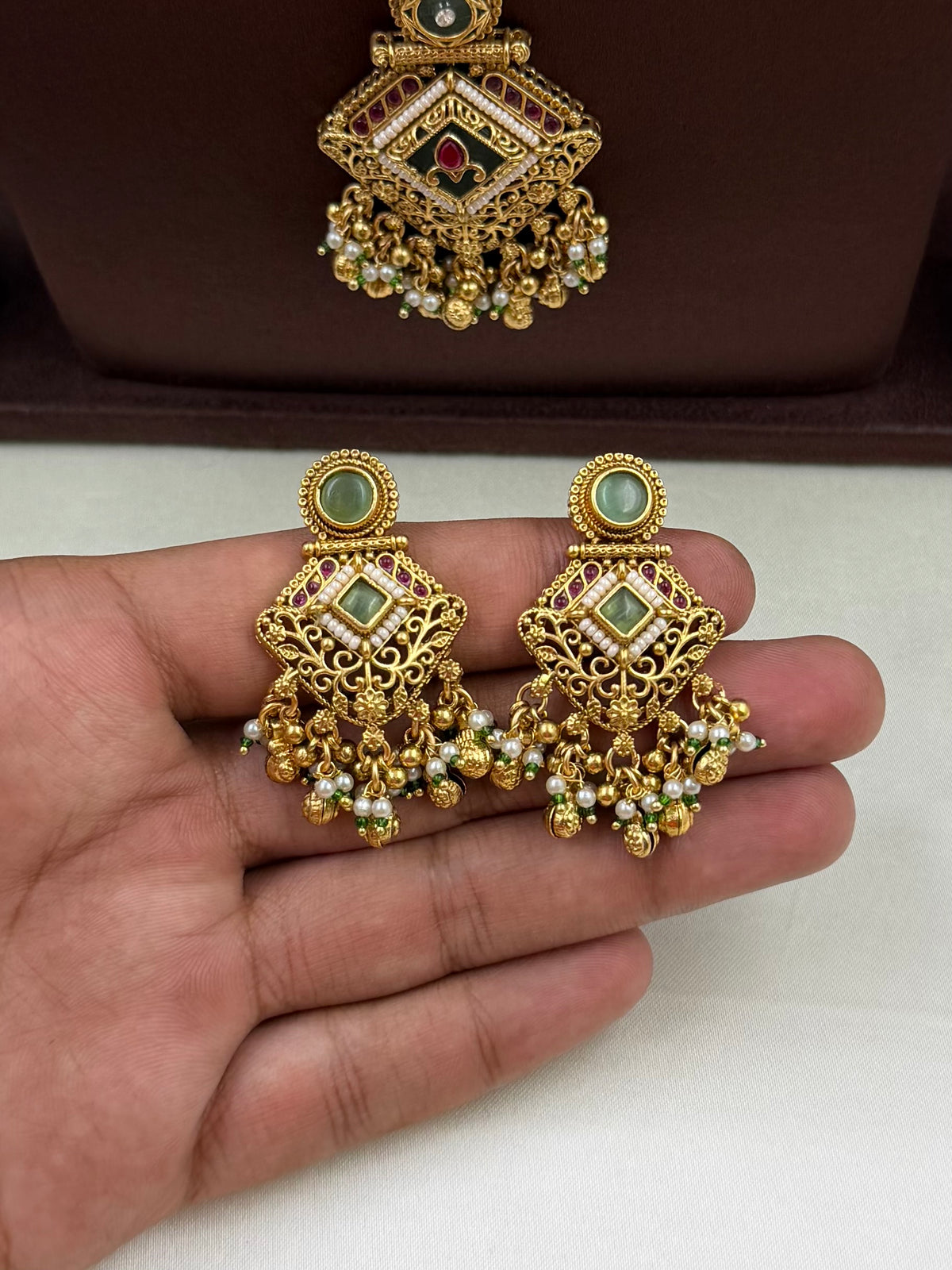 Maya Heritage Delicate Semi Long Necklace Set