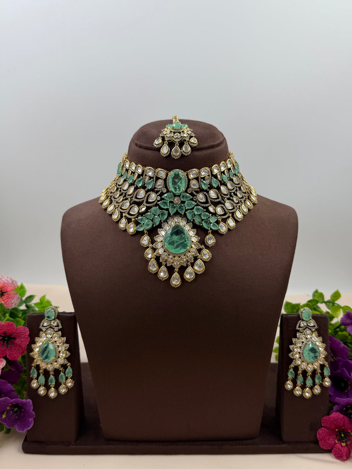 Deepa Premium Victorian Choker Necklace Set