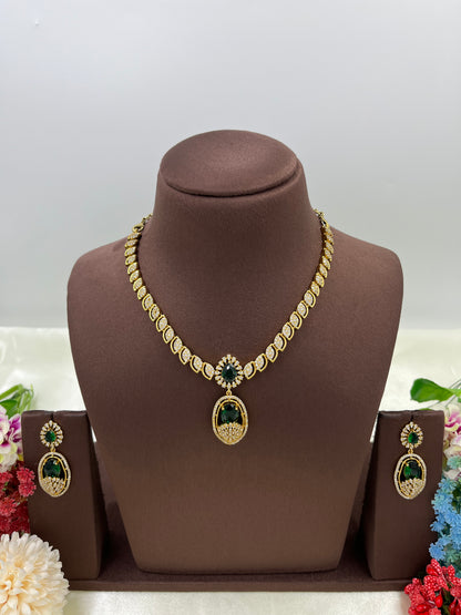 Delicate Single Line Victorian Drop Design Necklace.