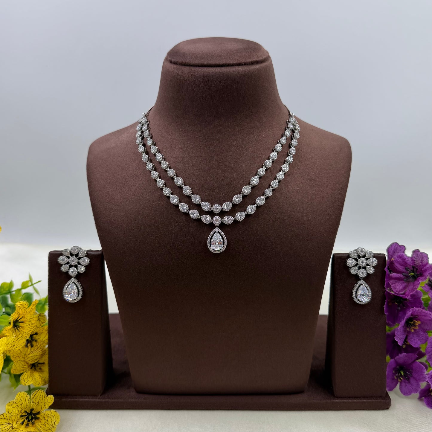 Aarohi American Diamond Delicate Necklace