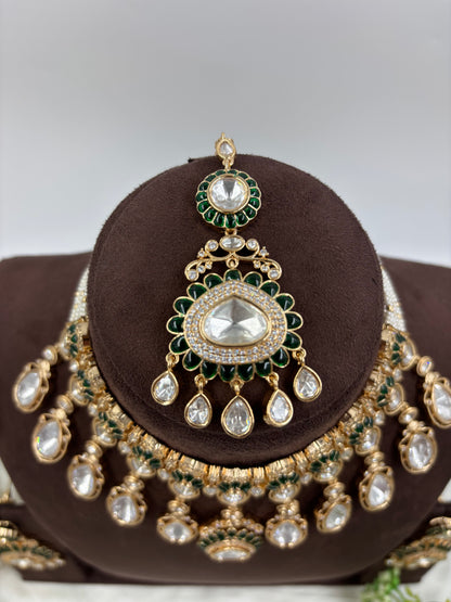 Zarena Moissanite Kundan Necklace Set