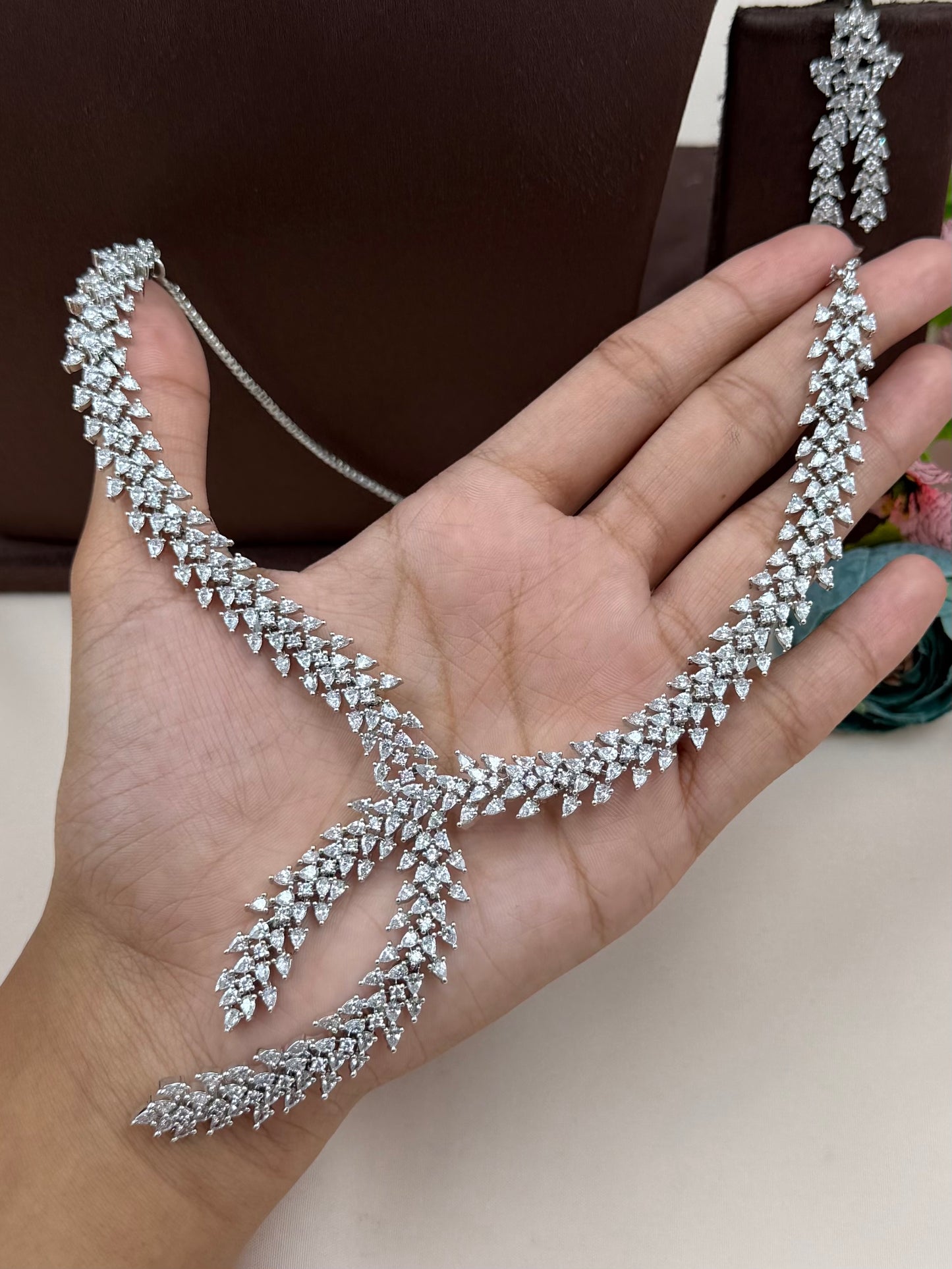 Harshita American Diamond Necklace Set