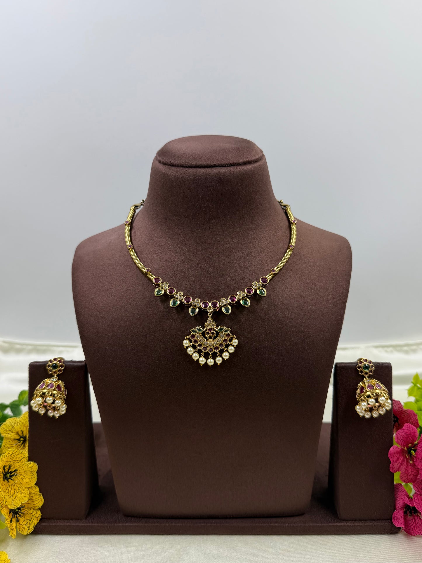Madhavi Traditional Hasli Necklace