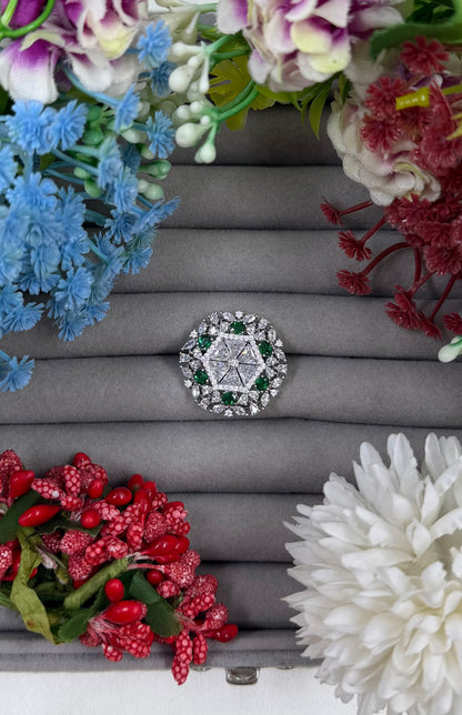Sabrina American Diamond Ring (Adjustable)