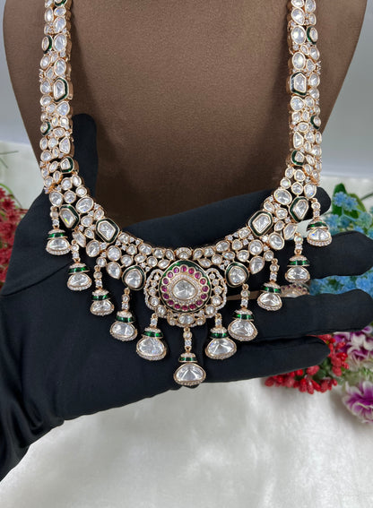 Rosina Combo Moissanite Kundan Necklace