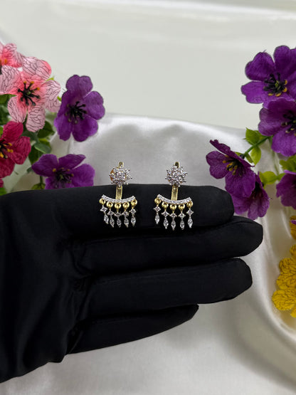 Ambika Two Tone American Diamond Earring