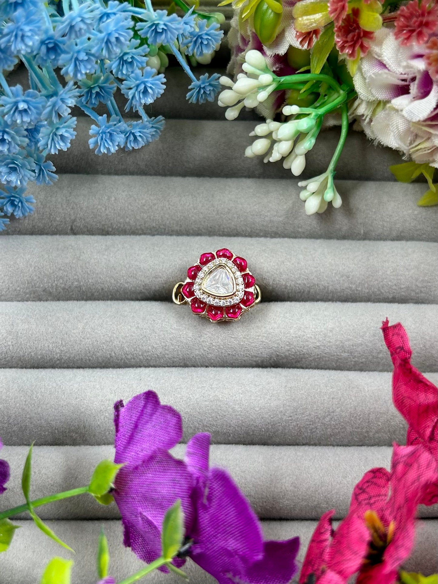 Prerna Moissanite Ring (Adjustable)