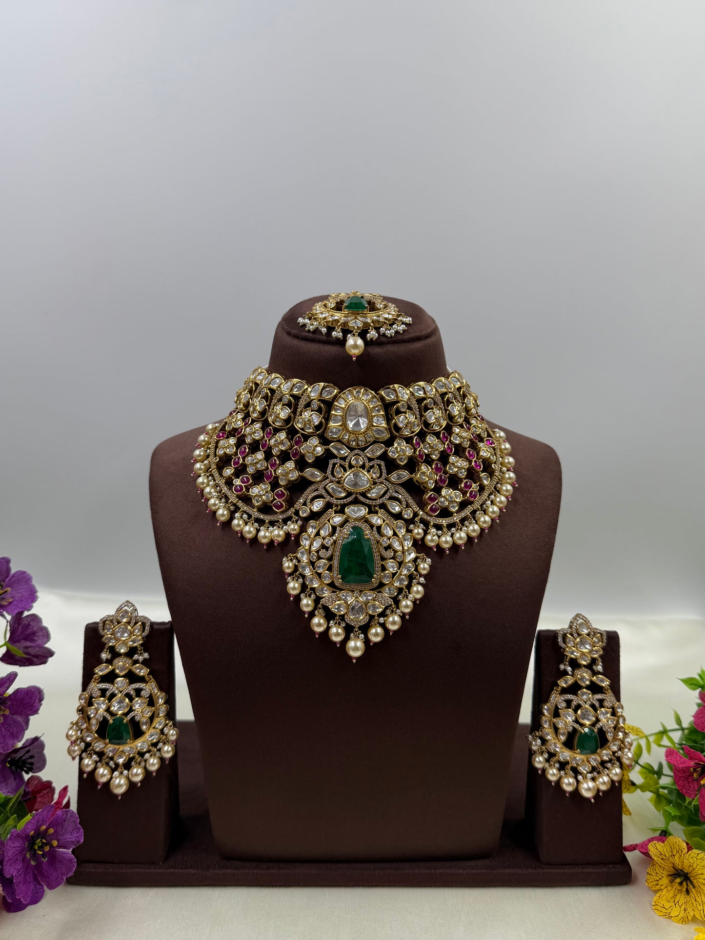 Ruhani Moissanite Choker Bridal Set