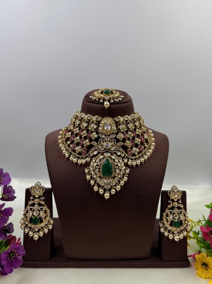 Ruhani Moissanite Choker Bridal Set