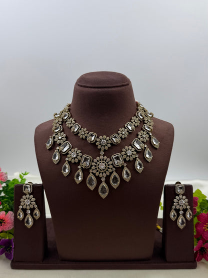 Alisha Victorian American Diamond Necklace Set