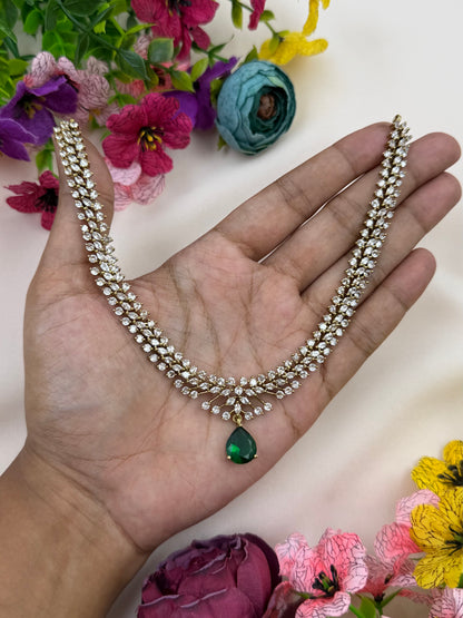 Kareena Victorian American Diamond Delicate Necklace