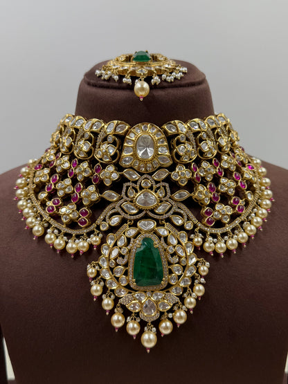 Ruhani Moissanite Choker Bridal Set